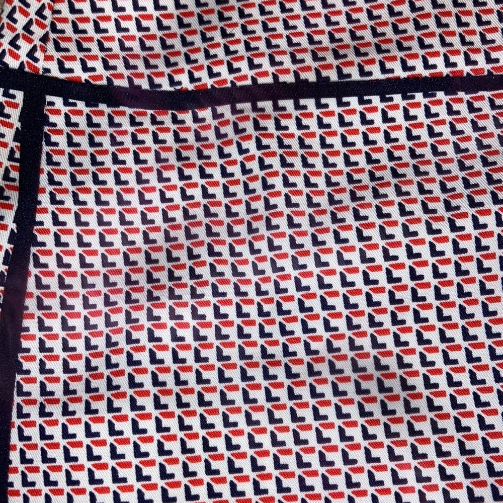 Ann Taylor geometric pattern red white blue pencil skirt size 10 - Picture 3 of 4